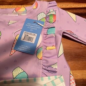 Rufflebutts long sleeve swimsuit